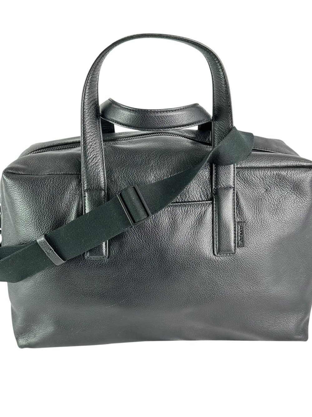 Genuine AWAY The Everywhere Bag Black Leather Travel Bag Weekender Carry On - Picture 12 of 15